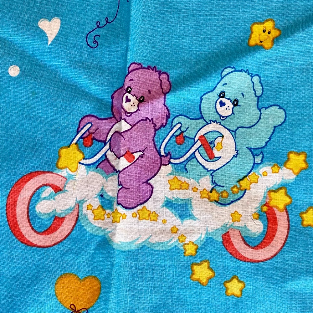 Care Bears Fabric Large Scraps Retro Y2K